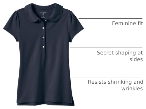 Image of Lands' End Girls Short Sleeve Peter Pan Collar Polo Shirt