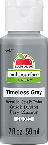 Image of Apple Barrel Multi Surface Acrylic Paint, 2 oz, Timeless Gray 2 Fl Oz