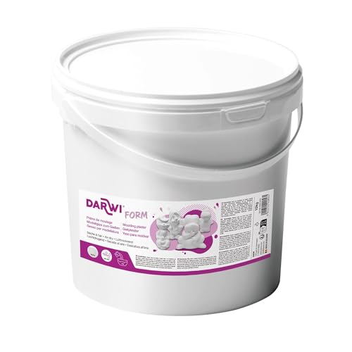 DARWI - DA0909999000C - Un Seau de Plâtre de Moulage - séchage à l'air libre - Autodurcissant - Couleur Blanche - 10 KGS - Pour Enfants - DARWI FORM 10 KG