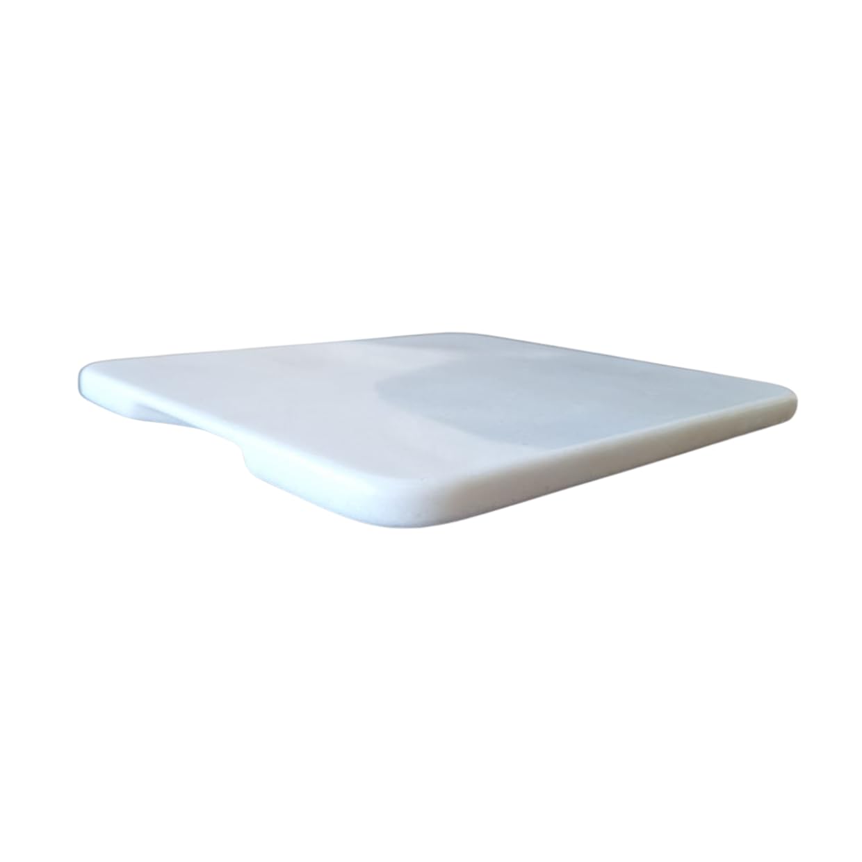 Planche à découper en marbre blanc 30,5x20,3 cm avec doubles encoches – Plateau de service design pour fromages, charcuterie, pain et sushi – Marbre italien – Kalu Creations