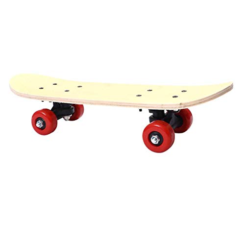 LIOOBO Bambini Fai da Te Skateboard Acero Ponte di Legno Doppio Lato Skateboard Vuoto Dipinto a Mano Piastra di Scorrimento Giocattolo per Principianti Graffiti 60 Cm