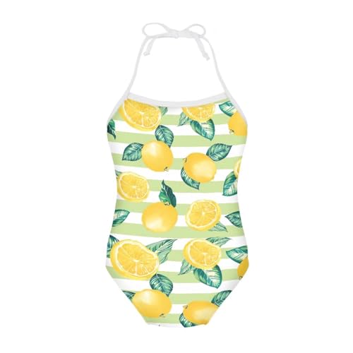 Image of One Piece Swimsuit for Girls Beach Bathing Suit Halter Straps Sports Swimwear for 1-10 Year Toddler Kids