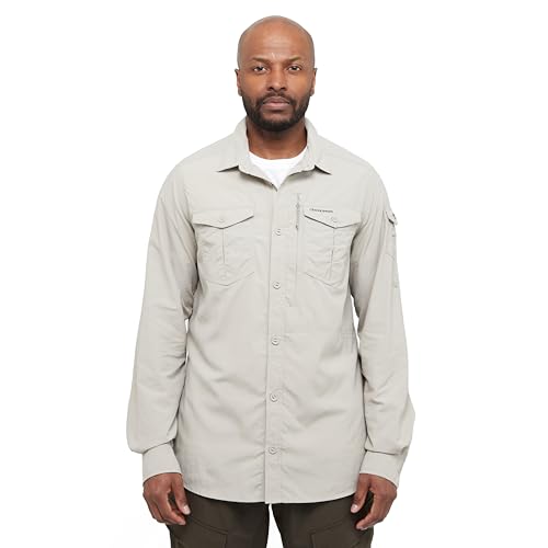 Craghoppers NosiLife Adventure III Langarmhemd, Atmungsaktiv, Schnelltrocknende Outdoorhemd. Insektenschutz, UV Solar Shield SPF40+ für Safari, Outdoor, Trekking, Wandern & Angeln.