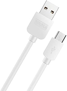 Micro USB Cables 1m 2m 3m for Samsung, HTC, Nokia, Sony, Kindle, PS4, Speaker, Power bank and More Micro USB Devices (2 meter, White)