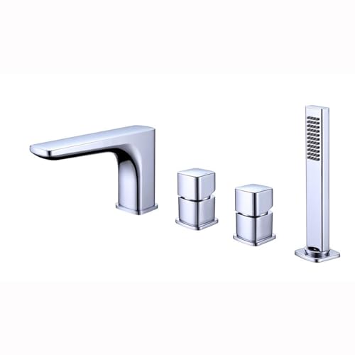 Mélangeur bain douche 4 trous avec douchette et commande double LWX - 2