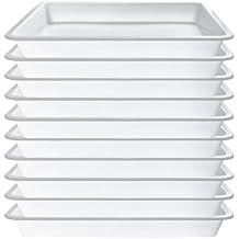 10PCS Plastic Art Trays,White Activity Crafts Tray,Organizer Trays,Serving Tray for Home,School,Kids,DIY Projects,Painting,Beads