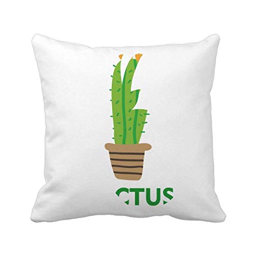 Housse de coussin ananas avec fermeture invisible et cactus vert - 2