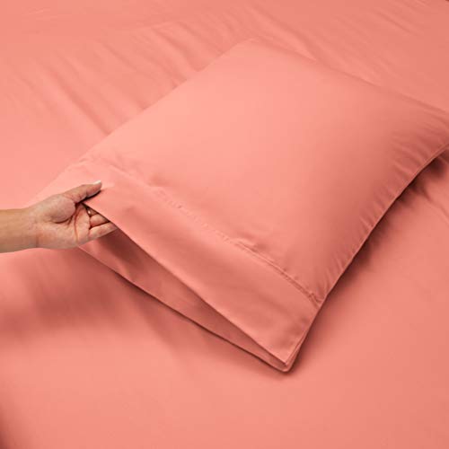 Image of Hearth & Harbor Extra Deep Pocket Twin XL Sheets - 3 Piece Hotel Luxury Twin XL Sheet Set Fits Up to 24 inch Mattress - Soft Luxury Twin XL Bed Sheet Set - Soft & Breathable, Twin XL, Misty Rose