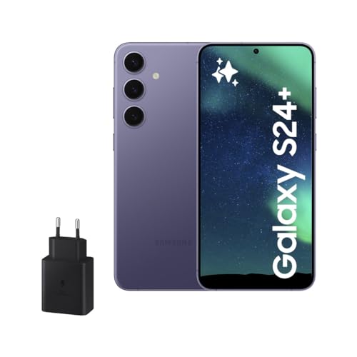 Samsung Galaxy S24 Y Cargador 45w, Móvil Con Ia, Smartphone Android, 12gb Ram Más Rápida, 512gb Almacenamiento, Cámara 50mp, Gran Pantalla, Batería Larga Duración, Violeta Cobalt Versión Española