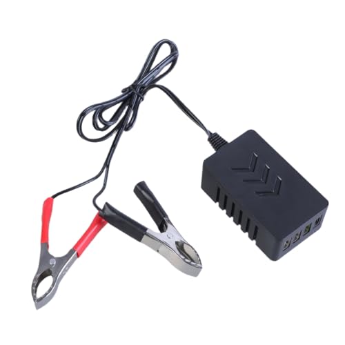 DC8V-35V Battery Clamp to 5V 3xUSB+1xType C Output Charger Adapter 4-Port