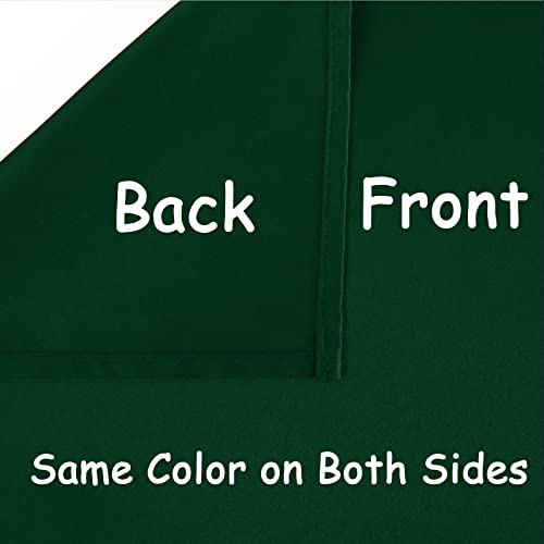 Christmas Decoration Hunter Green Valances For Windows - Rod Pocket Room Darkening Window Valance Curtains 18 Inch Length 2 Panels - Short Valances For Kitchen/Bathroom/Living Room/Bedroom/Cafe 42X18 #TOP4