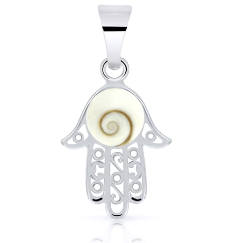 Pendentif Oeil de Sainte Lucie en Argent 925 Main de Fatma PLANETYS