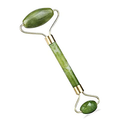 ZDIPE Roller Face Massager For Women Men | 100% Natural Jade Stone Facial Roller Massage with Gua Sha Tool for Face Eye Neck Foot Massage | Skin care And Anti-Aging