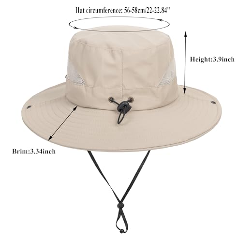 Image of Sun Hat for Women Summer UV Protection Beach Hat with Ponytail Hole