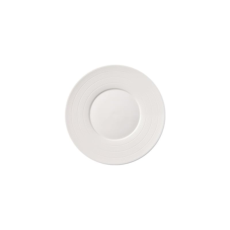 Talerz obiadowy Hans zachodni płytki okrągły talerz na makaron francuski wzór Hansa kreatywna zastawa stołowa do restauracji, czysty biały deser salaterka kuchenna