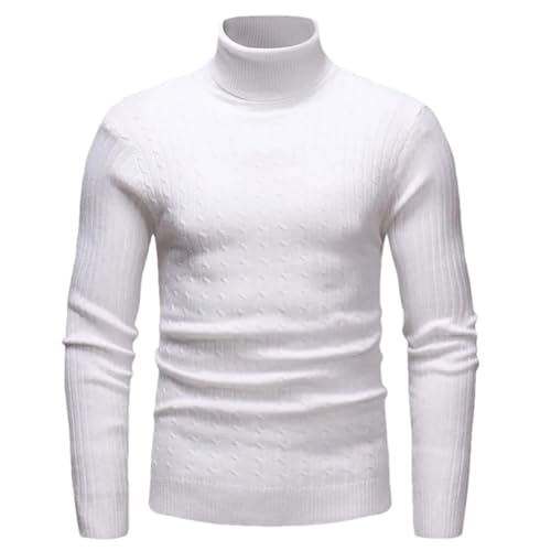 Autumn and Winter Warm Men'S Turtleneck Long-Sleeved Sweater Knitted Pullover Warm Slim Casual Sweater