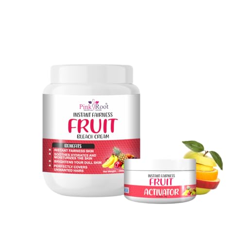 Image of Pink Root Fruit Bleach Cream with Activator 1Kg, for Instant Fairness of Skin, Reduces Dark Spots & Gives the face Soft, Radiant & Luminous Effect|| Bleach Cream For All Skin Types