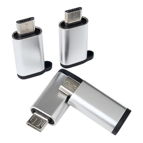 CanQuanSWZX 4PCS Adaptateur USB C vers Micro USB, Adaptateur USB Type C Femelle vers Micro USB Mâle pour Charge et Transfert de Données pour Smartphones,...