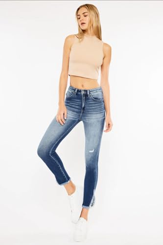 SALT TREE Kancan - Geneva HIGH Rise Ankle Skinny Jeans - KC9167QM-NV4