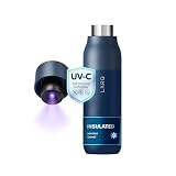 LARQ Bottle PureVis 17 oz - Self-Cleaning and Insulated Stainless Steel Water Bottle with UV Water Purifier and Award-winning Design | Reusable & Travel Friendly, Monaco Blue