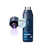 LARQ Bottle PureVis 17 oz - Self-Cleaning and Insulated Stainless Steel Water Bottle with UV Water Purifier and Award-winning Design | Reusable & Travel Friendly, Monaco Blue