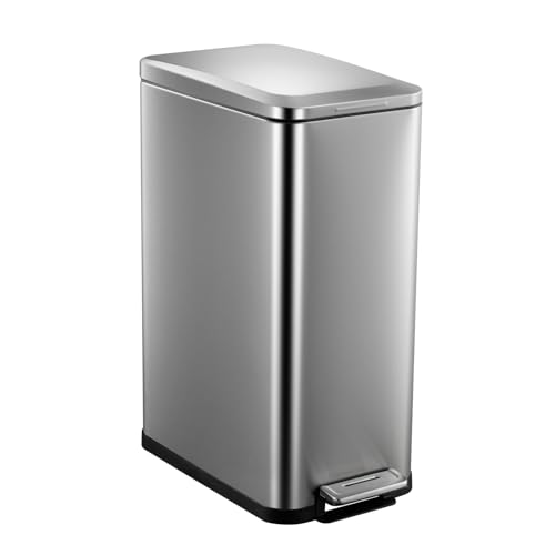 Caneca de basura rectangular 50 L acero inoxidable