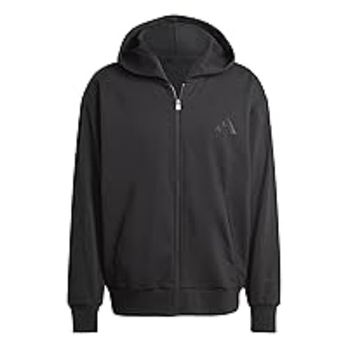 adidas Men's All SZN Fleece Full-Zip Hoodie, Black at Amazon