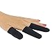 Jatai Heat Shield Professional High Heat Resistant Finger Protection Guards for Curling and Flat Irons, Wands, Blow Dryers - 3pc (Small/Medium, Black)
