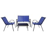 【Multi-Usages】 Comprenant 1 table basse, 1 canapé double et 2 fauteuils, cet ensemble de salon de patio peut accueillir 4 personnes. Et le design moderne ajoutera une touche d'élégance à votre terrasse, jardin, piscine etc..