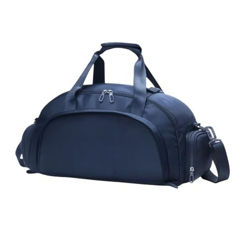 Bolsa Vira Mochila Mala de Mão Esportiva Reforçada Viagem Academia Natação Impermeável Transversal Esporte Lisa Fitness Vários Compartimentos Grande Compartimento para Tênis (Azul Marinho)