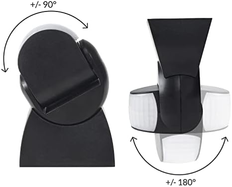 Maclean MCE201B Maclean uniwersalny czujnik ruchu na podczerwień z czujnikiem zmierzchu regulowany (12 m 180° IP65, czarny)