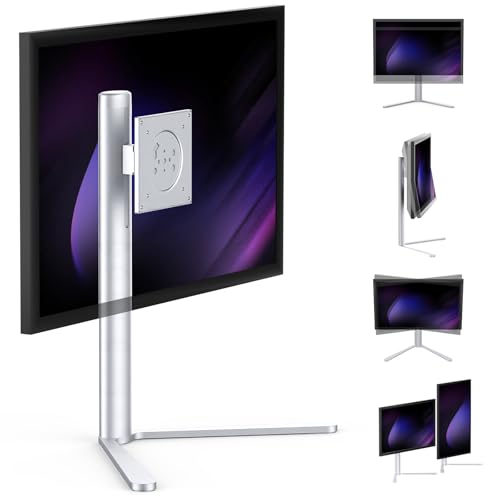 Image of Aluminum Monitor Stand with Spring-Adjustable Height, Vesa Mount with Full Tilt, Swivel & Rotation, Only for 7.7-11LB Monitor Weight Range