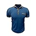 Mens Short Sleeve Polo Shirts Casual Summer Button Basic Shirt Classic Golf Fashion Tops with Pocket Navy