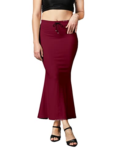Image of ZORNITSA Cotton Lycra Saree Shapewear Petticoat for Women, Stretchable Saree Shaper Petticoat Inskirt, Shape wear Dress for Saree, Skirts