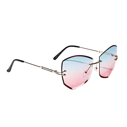Lunettes de soleil sans monture diamant œil de chat aux finitions haute joaillerie