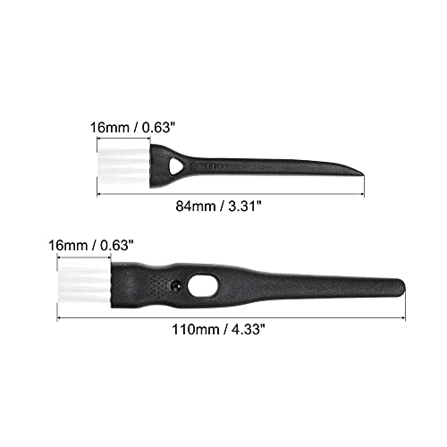 Image of MECCANIXITY Shaver Cleaning Brush Tools with White Nylon Bristles 2 Sizes for Keyboard, Window Track, Vent Outlet, Home, Office, 8 Pack