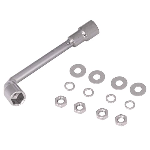 Image of Mud Flap Weight for Semi Trucks, 6 x 4-1 /4 inch, Welded, 2 pcs kit with All Needed Hardware and Tool