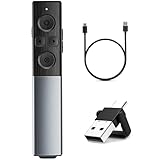 【La Lumière Rouge Brillante & La Longue Distance de Contrôle】Cette telecommande presentation powerpoint a une lumière rouge brillante qui est facile à voir sur la plupart des arrière-plans (non recommandé pour les écrans TV/LED/LCD). ●La portée de contrôle de pointeur powerpoint : 30M/100FT, portée de la lumière rouge: 200M/656FT. NOTE: telecommande pour pc n'est PAS un diffuseur bluetooth.