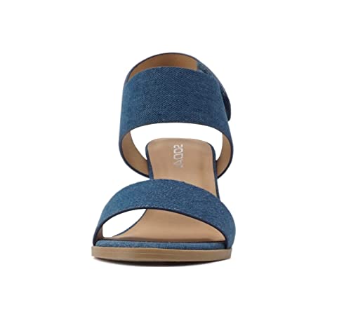 Image of Soda Wait-A ~ Women Open Round Toe Chunky Heel Ankle Strap High Heel Dress Sandals