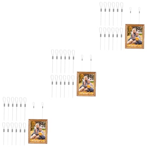 Corde invisible transparente SEWACC avec 36 pièces de fil de suspension clair pour cadres