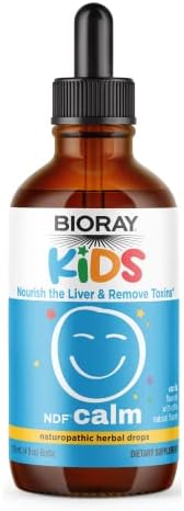Calm Supplement for Kids by Bioray | NDF Calm Supports Healthy Mood and Restful Sleep, Restores Emotional Balance, Supports Adrenal Reserves | 4 fl oz