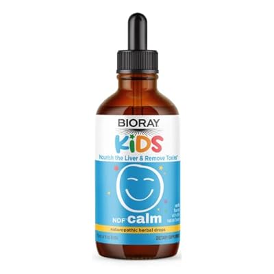 BIORAY Kids NDF Calm, Vanilla - 4 fl oz - Nourish the Liver & Remove Toxins - Non-GMO, Vegan, Gluten Free - 2-4 Month Supply