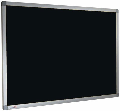 Premier Felt Noticeboard Class 1 Aluminium Framed 2400mm x 1200mm (Black)
