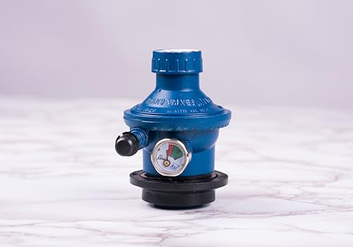 Image of INUS Kitchen Commercial Gas Saving Regulator, Fuel Efficient, Adjustable Flame & Gas Level Indicator, Imported Korean Zinc, Fire & Child Safe, Multipoint Holding, Commercial Use Only