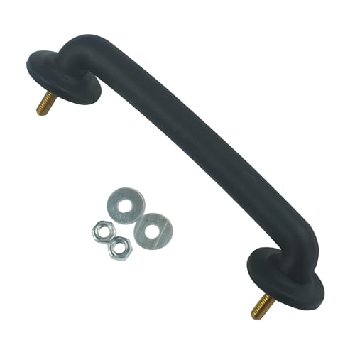 Front Hood Windshield Hold Down Bracket Fits 1997-2018 Wrangler TJ JK, Strap Black Hood Iron Footman Loop Handle, Replaces 55176422