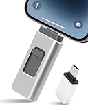 Lizoak 64GB USB Stick Kompatibel mit iPhone, iPad und Android, 4-in-1 Externer Speicher für Fotos und Videos, USB 3.0 Flash Drive für PC/Laptop/Tablet, Plug & Play Speichererweiterung, Silber