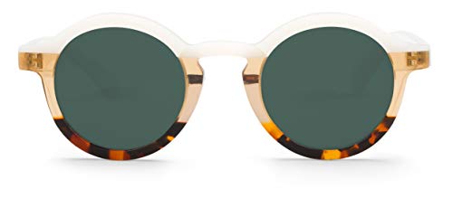 Mr. Boho Gafas de Sol Unisex – Montura de Acetato – Modelo Dalston – Color Fancy – Protección UV400 Cat.3 – Diseño Retro con un Toque Único