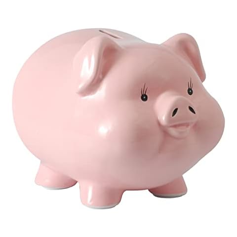 PIG WORLD Piggy Bank for Adults,Boys Piggy Bank Girls,Synchrony Bank,Ceramics,Money Safe for Cash Saving,alcancias De Dinero para Adultos Niños,Saving Money Bank for Kids,Coin Counter Jar,Money Jar Cover