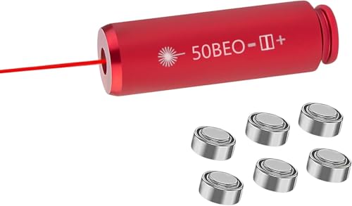 GOTICAL | 50 BEO Aluminum Red Laser 50 Beowulf BORESIGHT Bore Sight Boresighter, .50 Beo Laser Cartridge Boresighter Bore Sight Red Durable