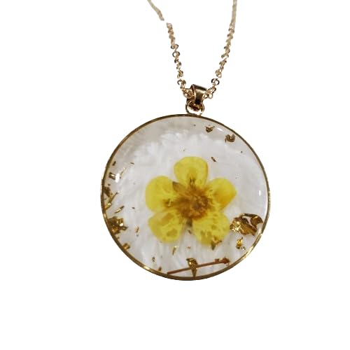Azaayah Womens Bohemian Transparent Dried Flower Resin Necklace With Elegant Design | Eye-Catchy Trendy Set for Parties, Festive Occasions (Yellow) (B0CRKL6VK7) Amazon Price History, Amazon Price Tracker